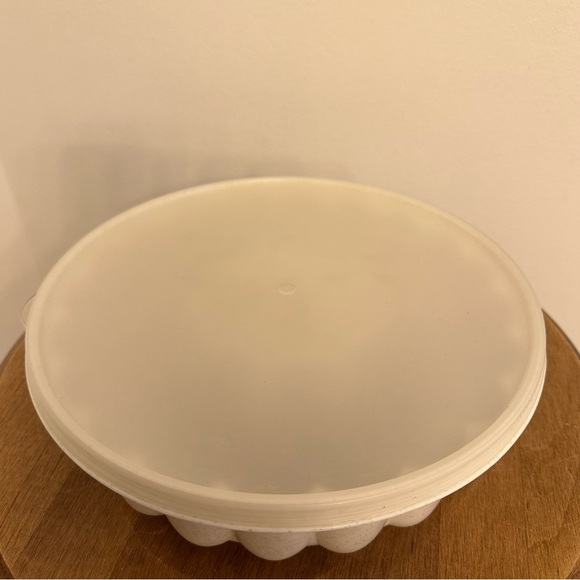 Vintage Tupperware Jel Ring Mold 3 Piece Set Speckled Gray Jello Salad Dessert - Picture 3 of 8